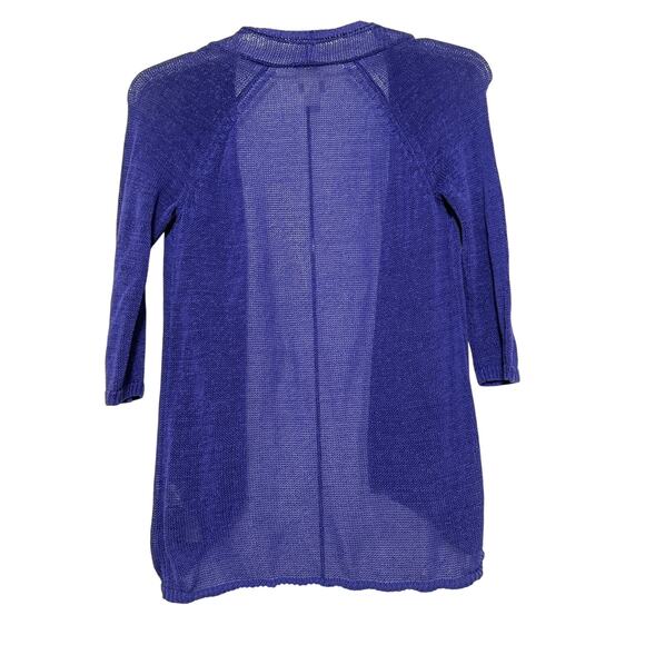 Chico's Blue 3/4 Sleeve Open-Front Cardigan, Size 0 - Picture 2 of 6